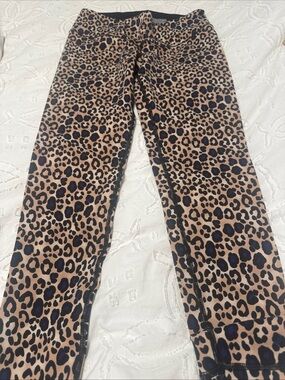 Leopard Print Stretch Leggings - Brown & Black